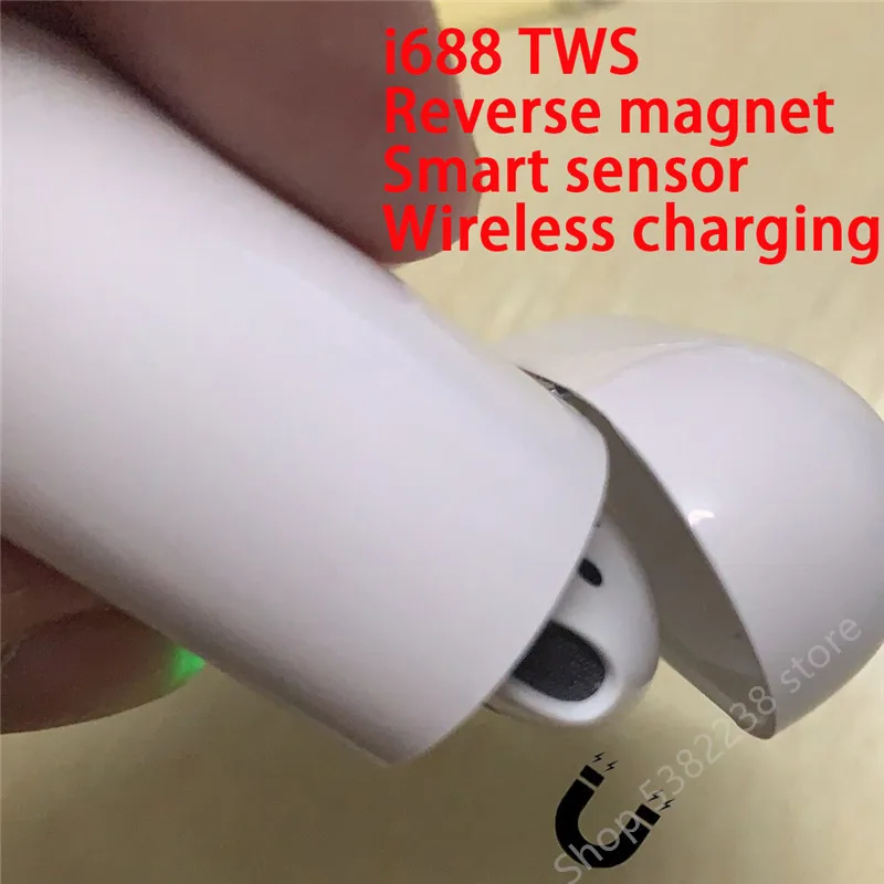 Беспроводные bluetooth-наушники i688 Tws airpots, умный сенсор, супер бас PK i1000 i2000 i9000 i9000 pro i90000 TWS для iPhone11