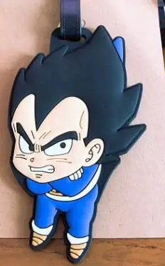 4 Dragon ball мультфильм ПВХ брелок Вегета Сон Гоку модные мягкие резиновые багажные бирки посадочный талон сумка бирки подвесные мешки с орнаментом - Цвет: 4