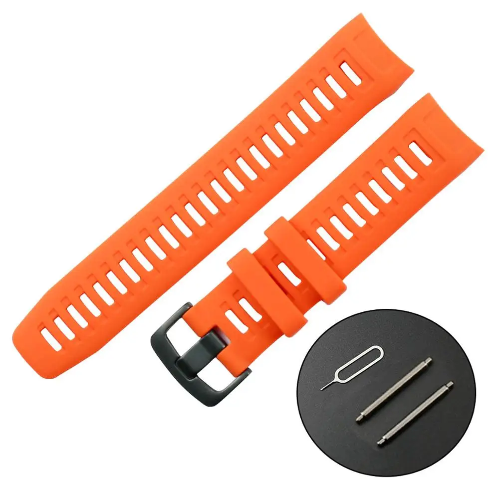 orange Ремешок Instinct, мягкий силиконовый ремешок для часов подходит для Garmin INSTINCT Sports gps Smart Watch Tools - Цвет ремешка: orange