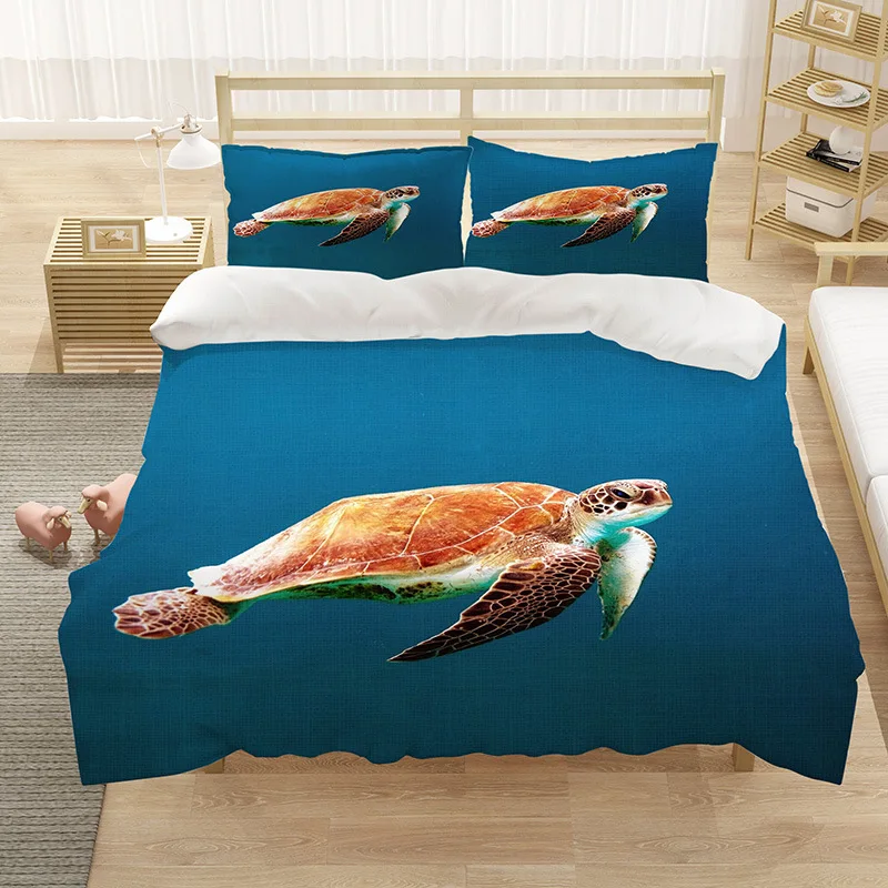 Комплект постельного белья для мальчиков и девочек с рисунком морской черепахи