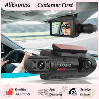 dual lens car dvr dash cam video recorder g sensor 1080p front and inside camera dvrdash camera car electronics