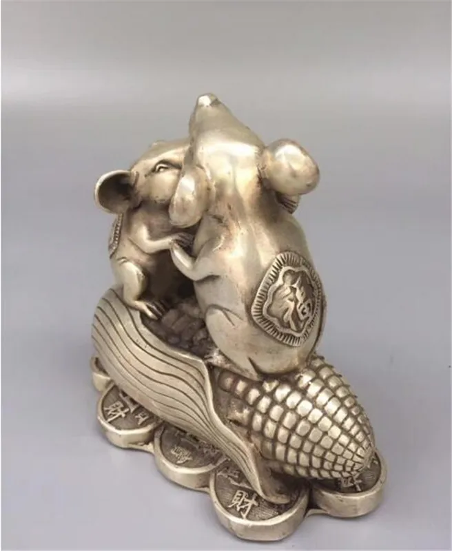 Медная Статуя коллекция искусственная резная мышь держатель RuYi долговечность