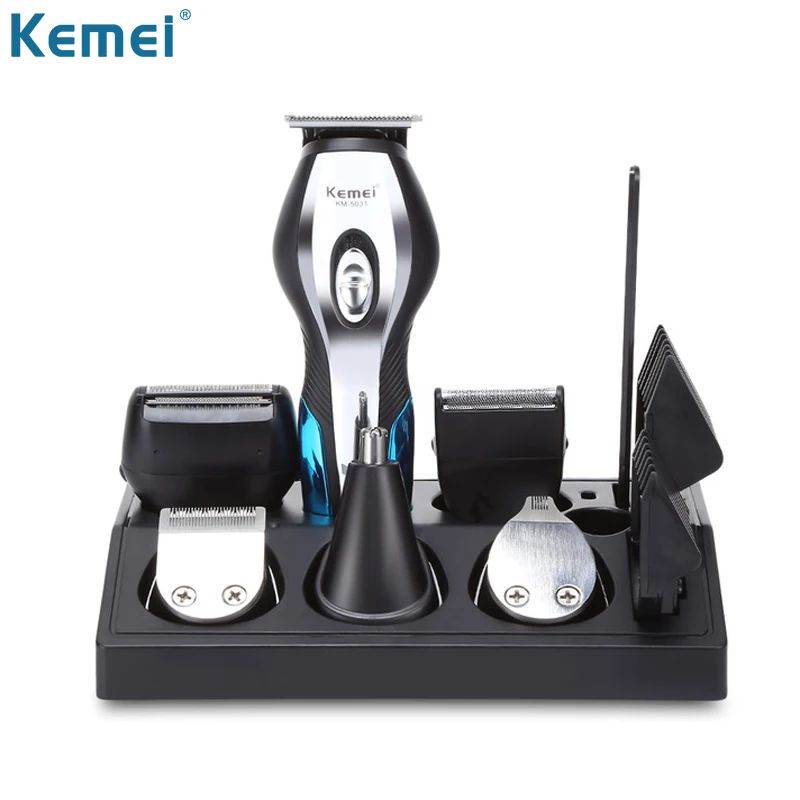 Kemei 6 в 1 триммер для волос Перезаряжаемый/электрический беспроводной мужской