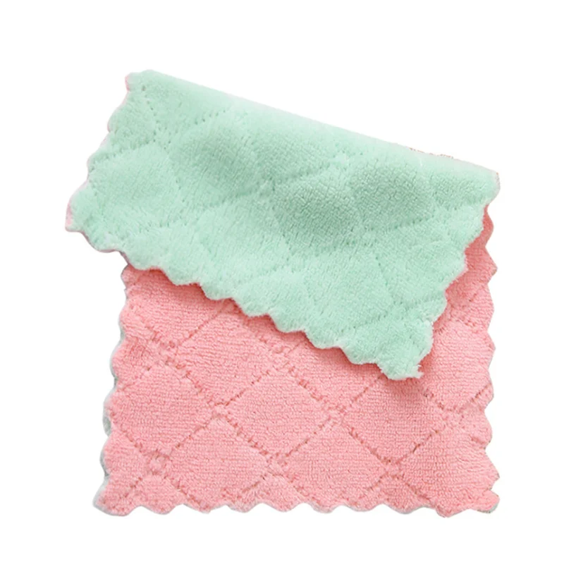 

2pcs/lot Cleaning Rag Cloth microfiber dish towels for Washing Dishs Kitchen Supplies Absorbent Dishcloth Dishrag Kitchen Tool