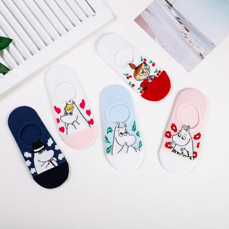 

Cute Sock Women Funny Mu Ming Socks Warm Kawaii Anime Trendy Cotton Short Korean Breathable Streetwear Spring Casual Calcetines
