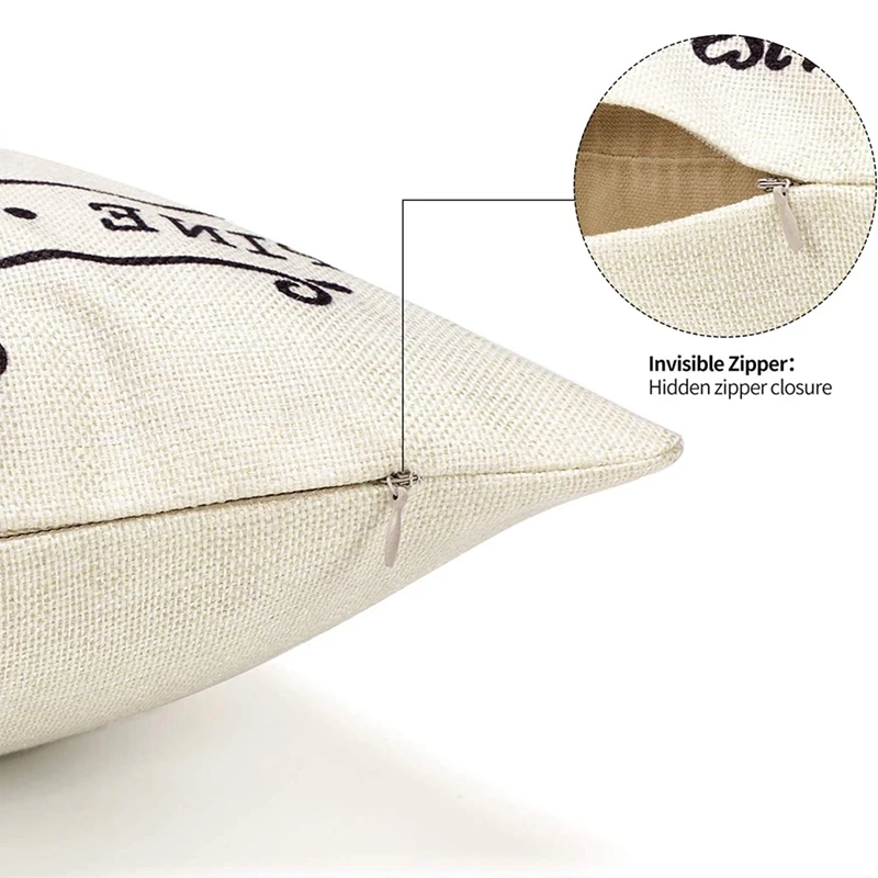 

Christmas Throw Pillow Covers Farmhouse Christmas Tree Decorative Pillowcase Linen Farmhouse Cushion Case