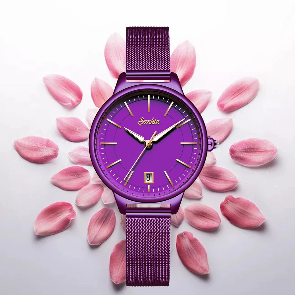 Montre Femme SUNKTA женские часы повседневные модные спортивные водонепроницаемые