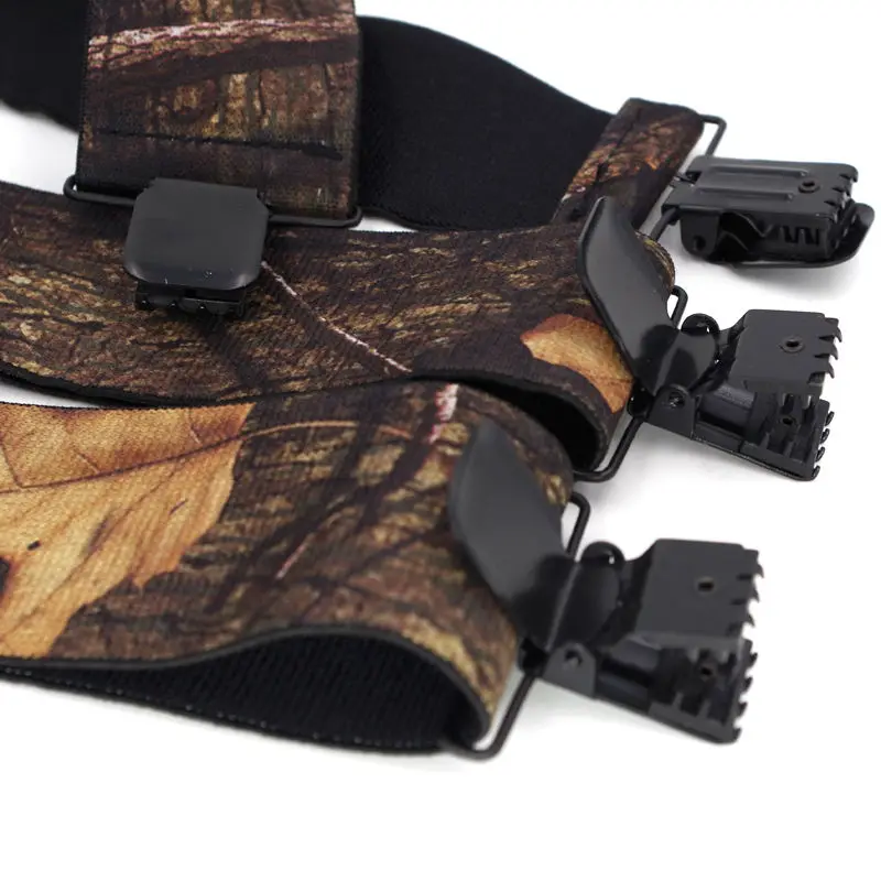 

Camouflage Suspenders Man's Braces Male Vintage Outdoor Straps Bretelles adult 4 clips suspensorio Ligas Tirantes 5*120cm