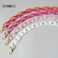 new fashion woman handbag accessory parts white red pink candy acrylic resin chain luxury strap women shoulder cute clutch chain