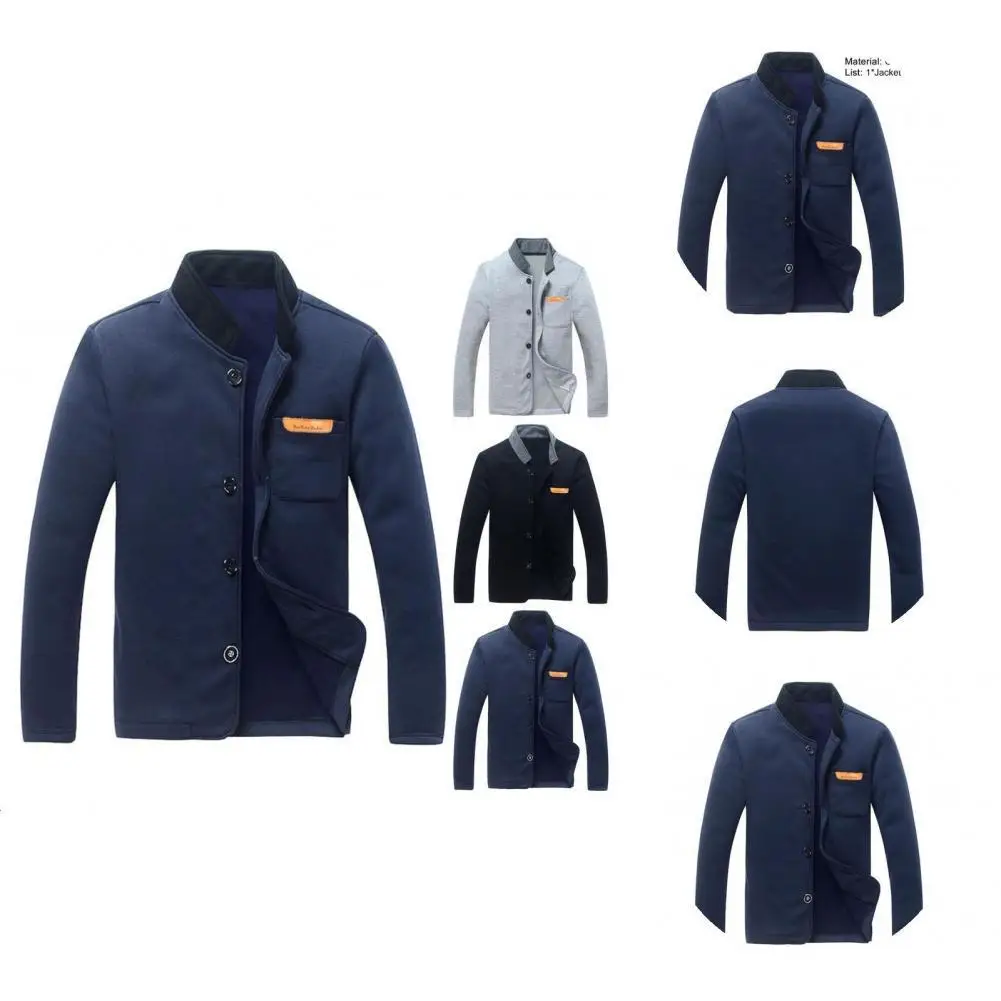 

Popular Men Coat Simple Streetwear Single-breasted Casual Jacket Men Jacket Casual Jacket