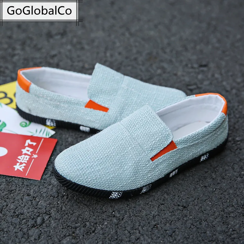 

Men Shoes 2021 Breathable Canvas Calceus Casual Light Linen Soft-Soled Zapato Lightweight Vulcanized Loafers Bottom Schuh A16