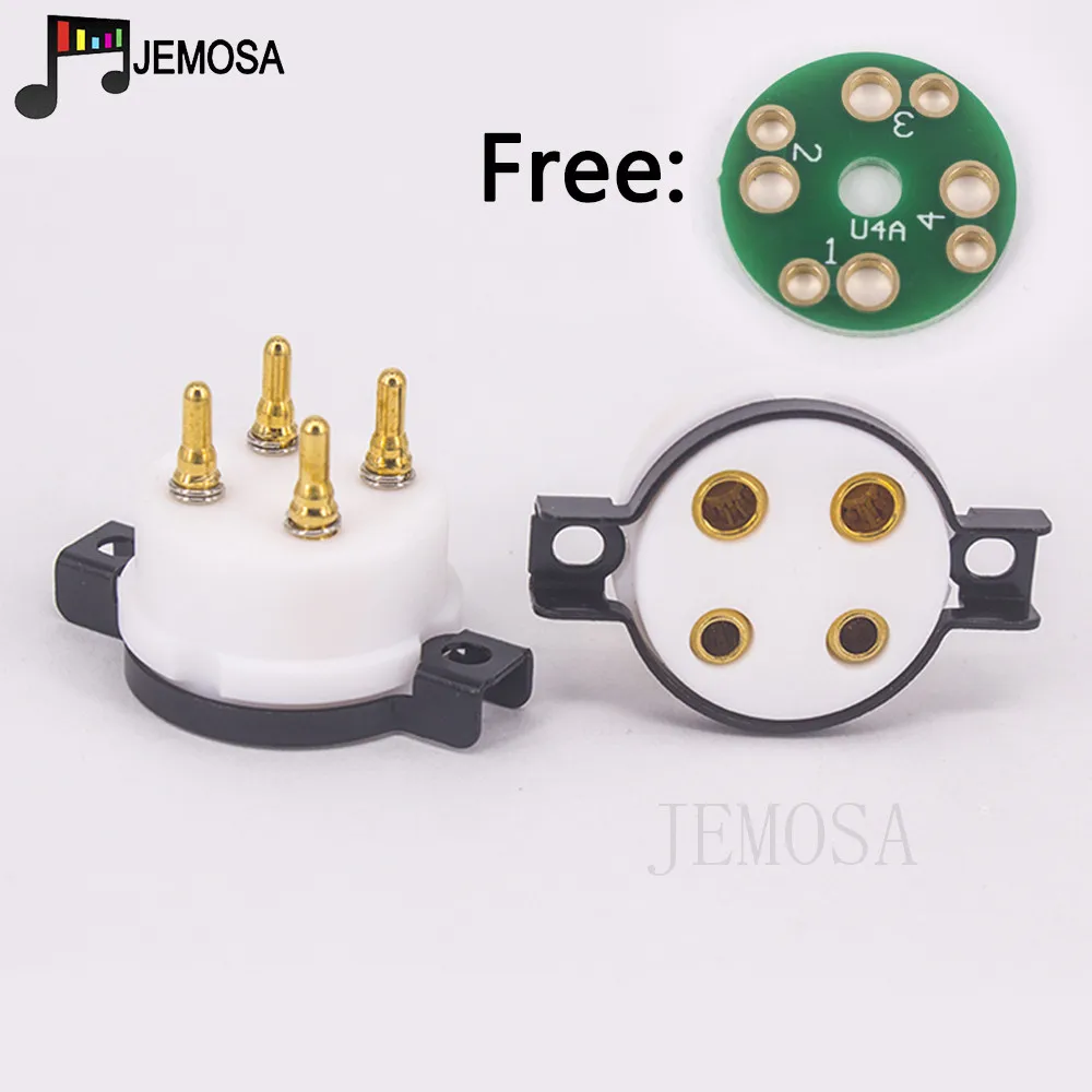 EIZZ PTFE 4 контактный трубчатый разъем позолоченный для 2A3 300B 811 274A 572B 5Z3 5U4G 866 6B4G
