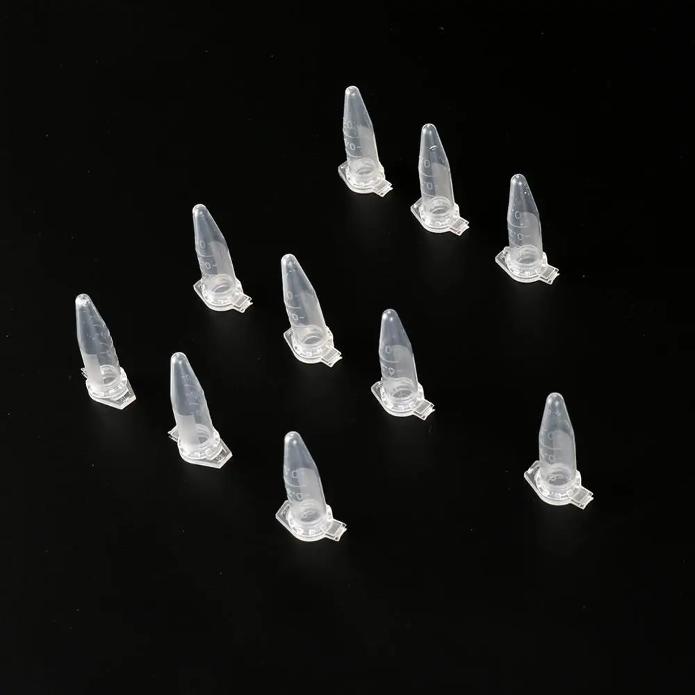 50Pcs 0.5ml Plastic Snap Cap Centrifuge Tube Sample Vial Container Laboratory Test School Teaching Equipment |