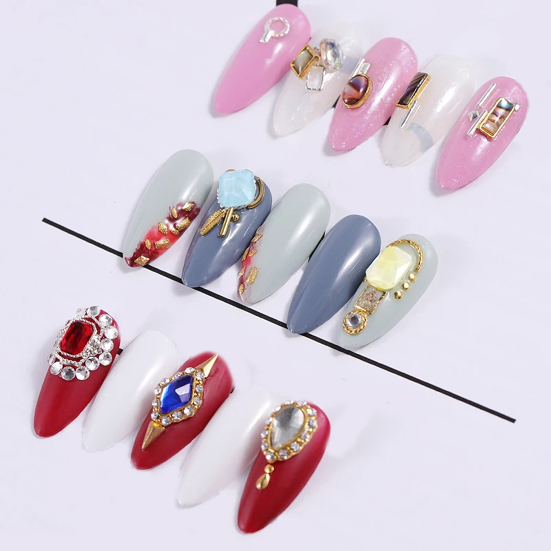 Разноцветные стеклянные стразы смешанные цвета плоский задник AB наконечник 3D