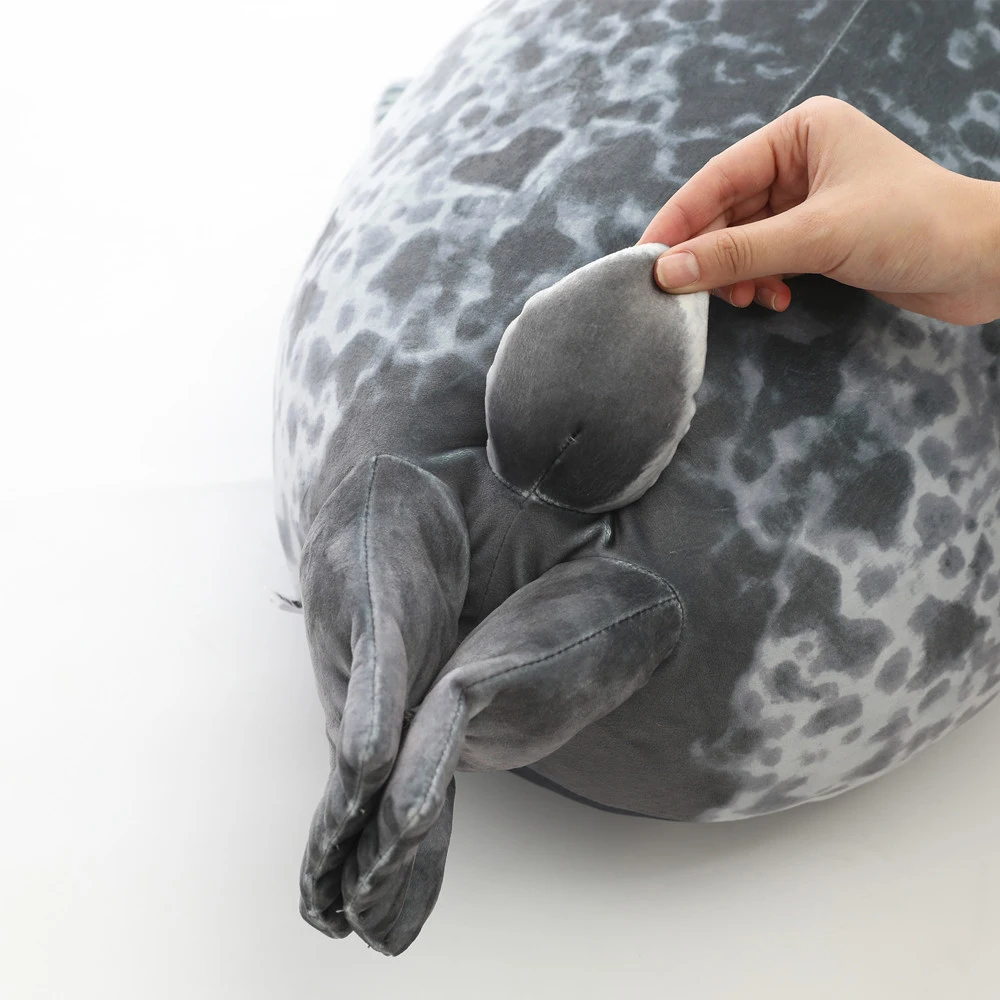 

Round Chuppy Seal Plush Pillow Blod 3D Novelty Sea Lion Doll Plush Stuffed Toy Baby Sleeping Throw Pillow Gifts for Kid Girls
