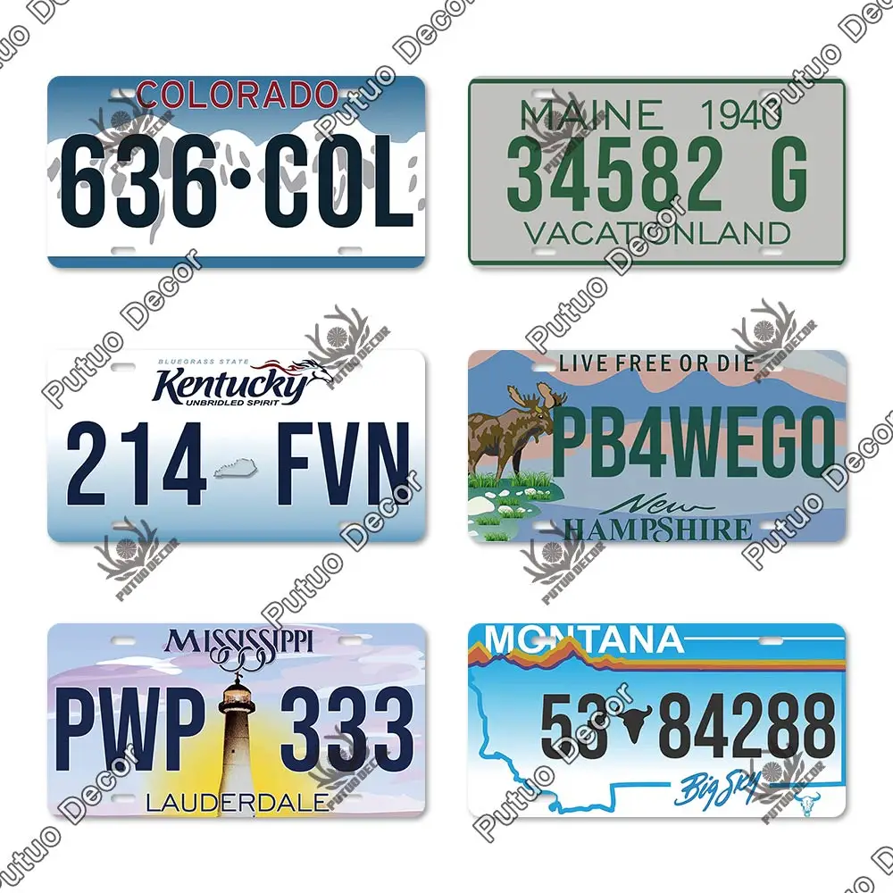 Металлическая табличка Putuo Decor винтажная Жестяная Табличка для автомобилей