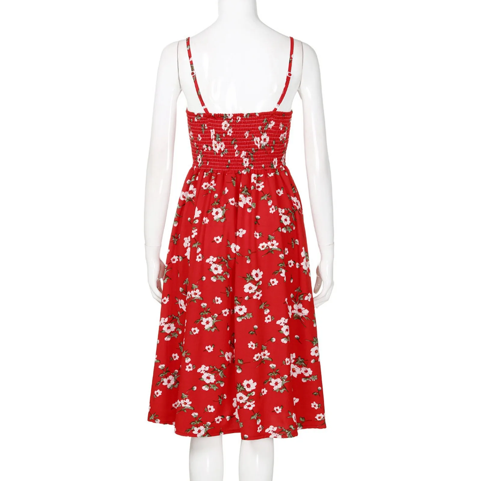 

Women Dresses Casual Loose Dress Pocket Sexy Dress Beach Style Sleeveless Temperamental