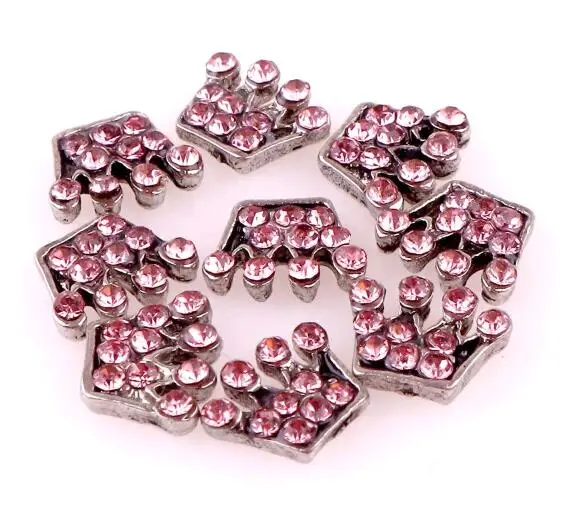 (20 50) шт/партия розовый с короной со стразами плавающий медальон Подвески