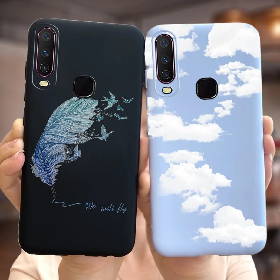 Стильный чехол с цветами и бабочками для Vivo Y12 1904 1940 мягкий силиконовый из ТПУ Y15 Y17