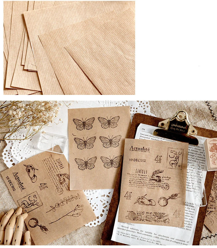 DIY скрапбук луковая бумага винтажная соль карманная книга коллаж 35 штук оптом без клея креативный счастливый план украшения Backgr
