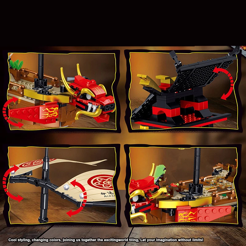 

2021 Destiny's Bounty Ferry Destiny Boat Sailing Season 14 Building Blocks Classic Model Sets Bricks Kids Kit TV Small Version