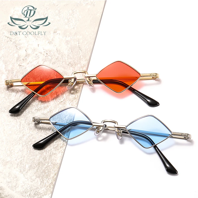 D & T оригинальные треугольные нестандартные солнцезащитные очки в металлической