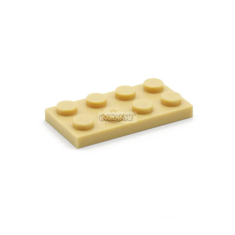 Светло-желтый MARUMINE 2x4 Dots Базовая пластина строительные блоки объемные части Creator Обучающие DIY кубики Moc совместимые все основные бренды - Цвет: Светло-желтый