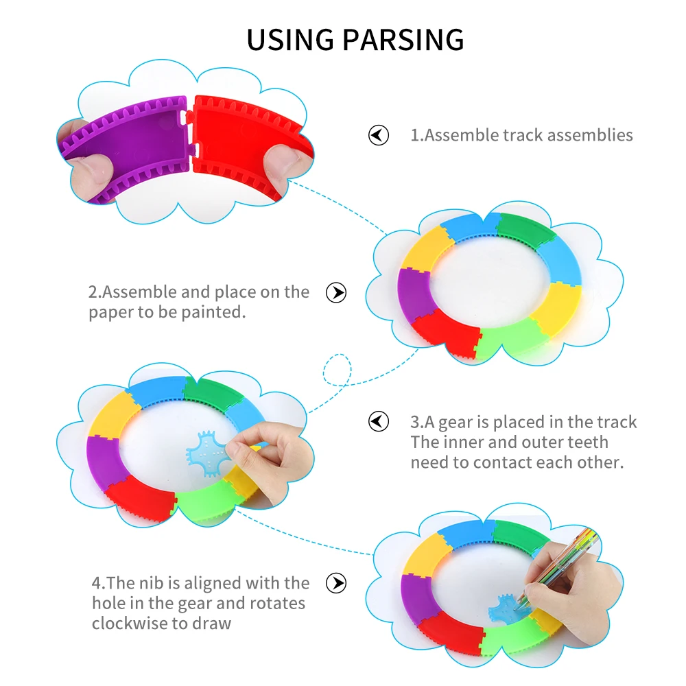 Детская живопись Спирограф Рисунок игрушка трек креативный Набор Живопись