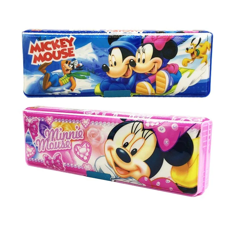Чехол для карандашей с изображением Микки и Минни Диснея разноцветный большой