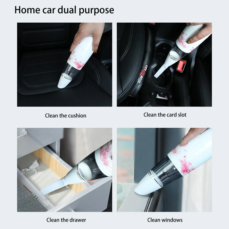 

Carsun Car Vacuum Cleaners,4000PA Strong Suction Wet/Dry Portable Handheld Wireless Auto Dust Buster,USB Charging
