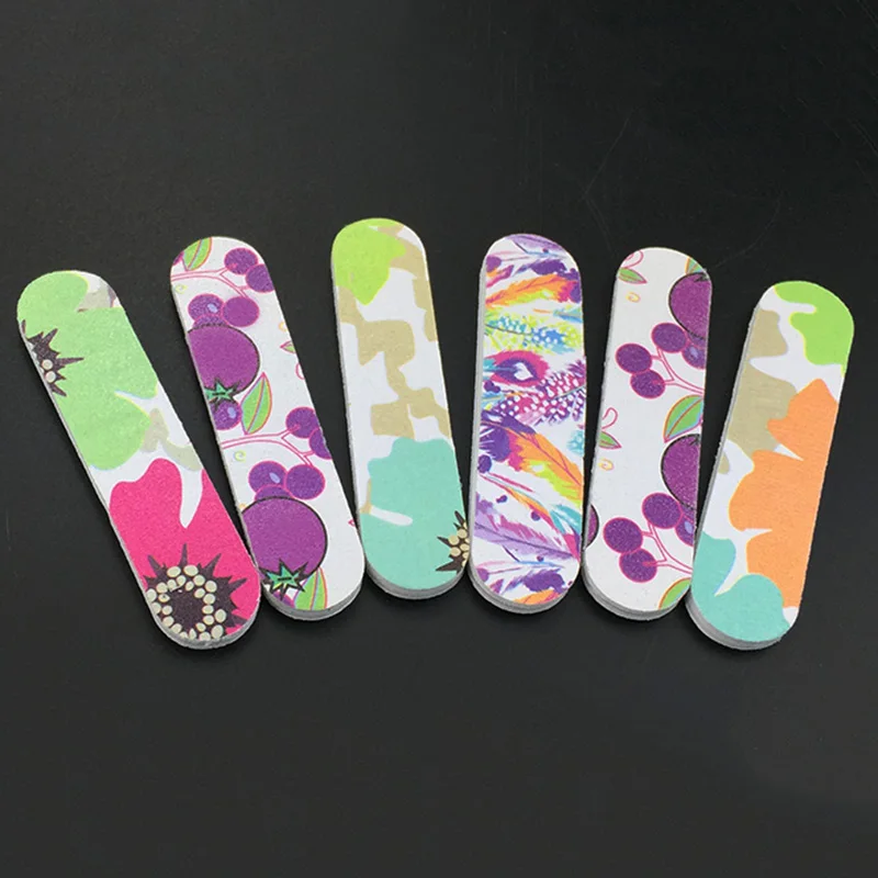 Мини пилка для ногтей двухсторонняя буфер 100/180 шлифовальный угловой пилочка