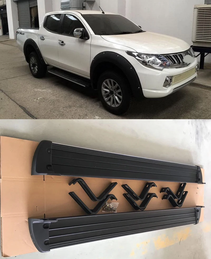 

Подножки для MITSUBISHI Triton 2015-2019, Авто Боковая ступенчатая педаль nurf, балка Nerf, балки, модификация, автомобильные аксессуары