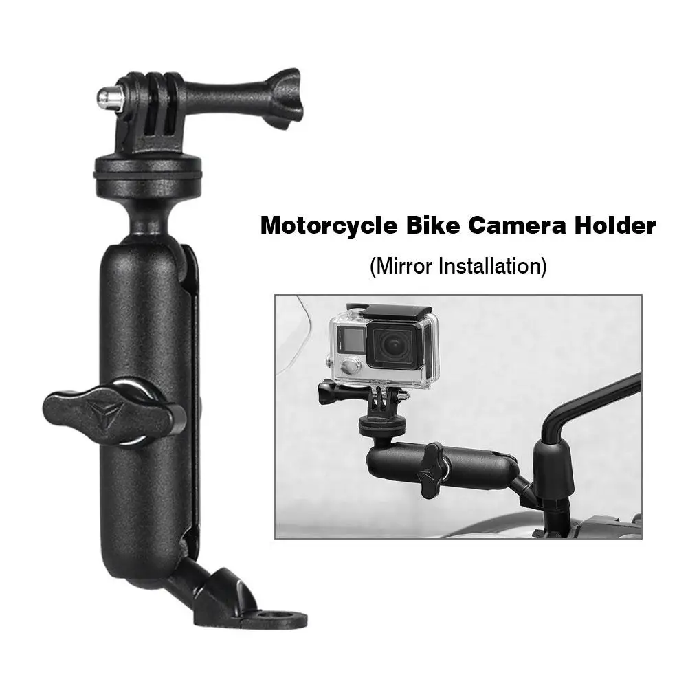 

Motorcycle Rearview Mirror Bracket Handlebar Mount Camera Stand Holder Motorcycle Riding Rearview Mirror Digital Camera Bracket