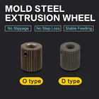 Высококачественное экструдированное колесо для 3D-принтера, стальное линейное экструдерное колесо 40 зубная форма, привод нити для экструдера, аксессуары, 1 шт.