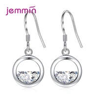 sweet korean trend 925 sterling silver new design round earrings cartilage piercing earings drop earrings hanging ear jewelry