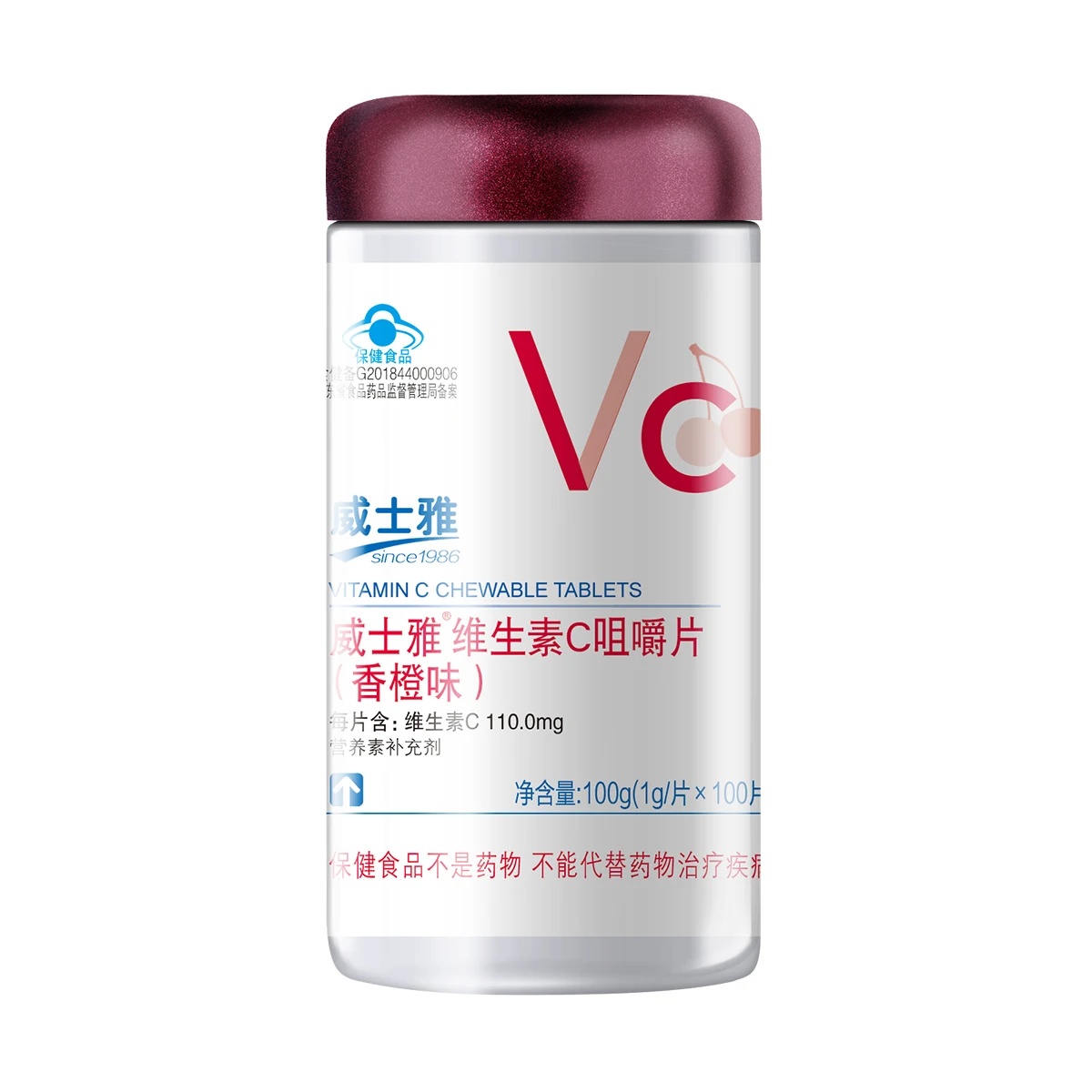 

WeiShiYa vitamin C chewable 100 adult vitamin C