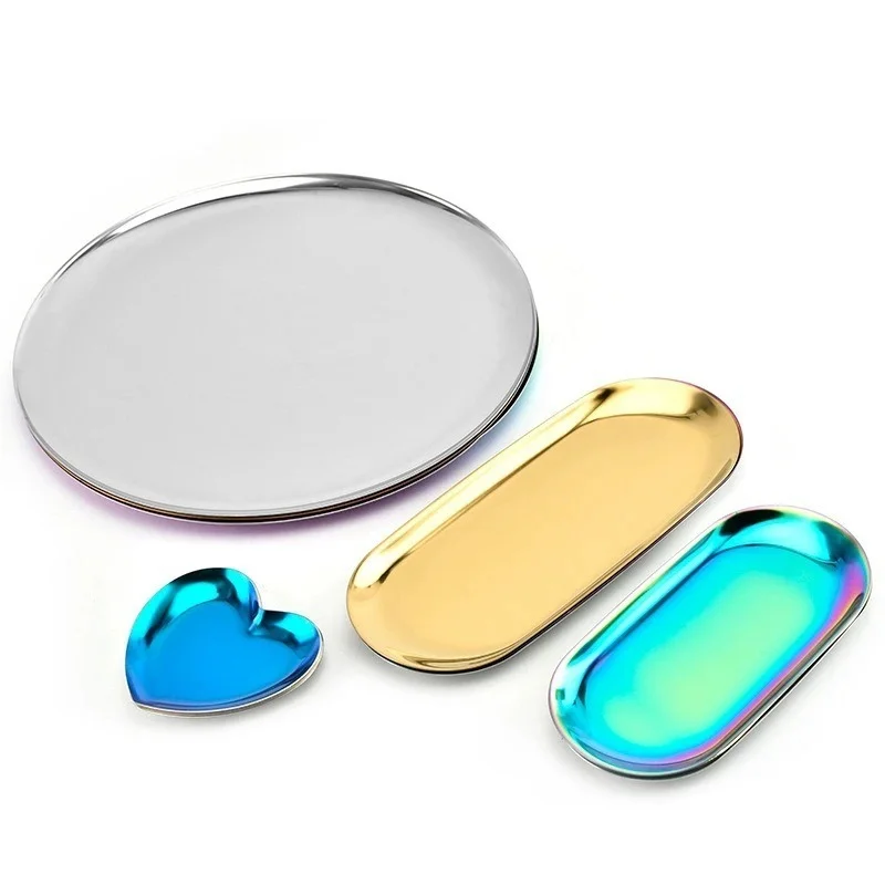 

Polished Widely Used Stainless Steel Dessert Dining Plate for Living Room