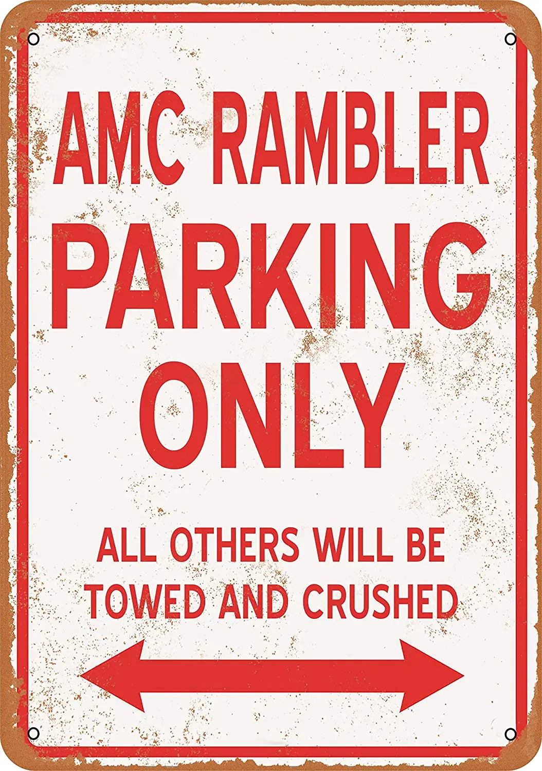 

WallColor 8*12 металлический знак AMC Rambler парковочный только винтажный вид