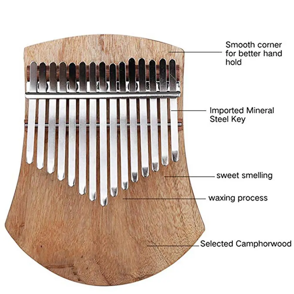 GECKO 17 клавиш K17CAS Kalimba Африканский камфорный деревянный большой палец пианино