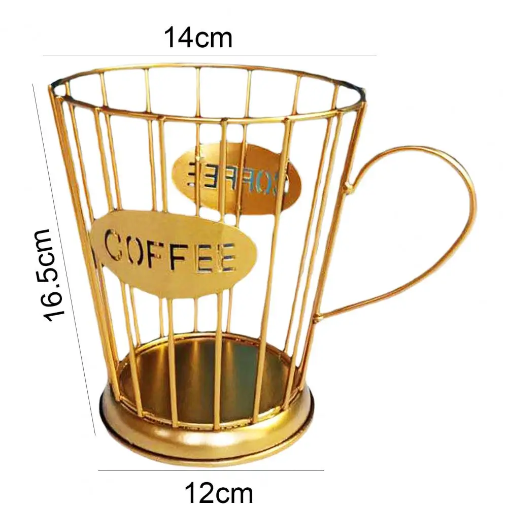 

Creative Iron Fruit Capsule Storage Basket Espresso Coffee Pod Holder Organizer for Home