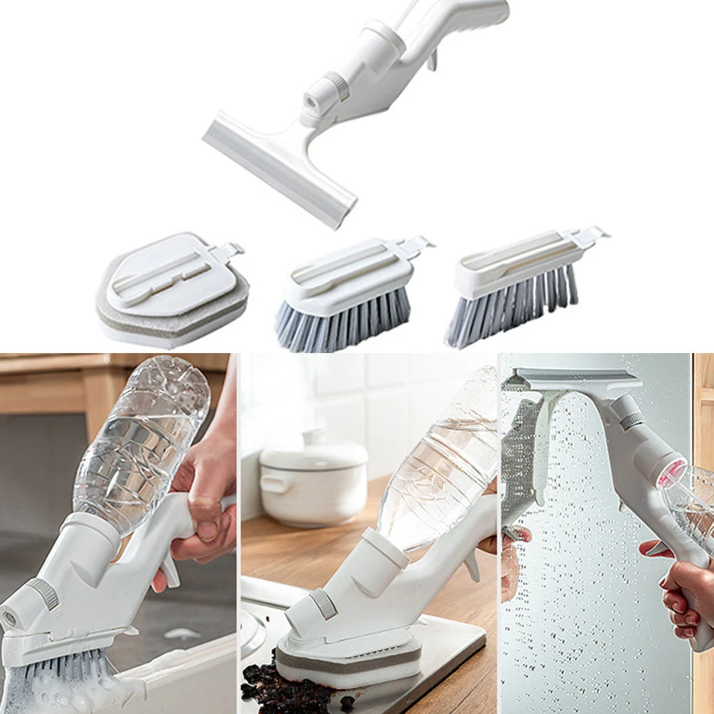 Средство для мытья посуды воды щетки с распылителем 4 шт. чистящих щеток губка