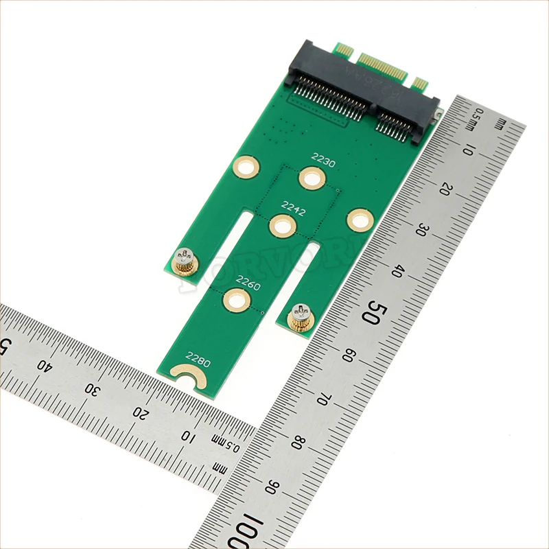 

1Pc mSATA Mini PCI-E 3.0 SSD to NGFF M.2 B Key SATA Interface Adapter Card