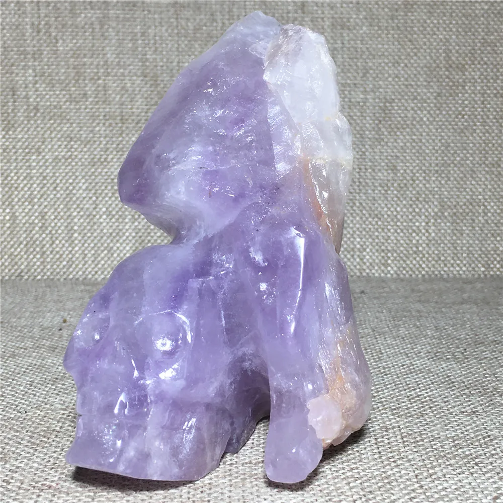 

Natural cranium amethyst quartz crystal Stones wedding home decoration chakras treatment Halloween DIY gift Reiki skulls