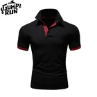 Рубашка-поло мужская с коротким рукавом, модная повседневная облегающая сорочка-поло, деловая одежда, 10 цветов, на лето