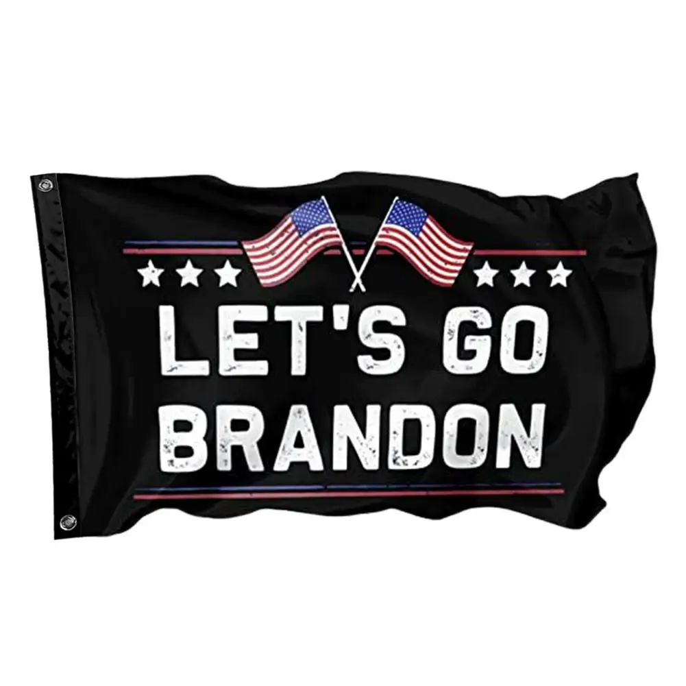

Флаги Брэндона 3X5 Let's Go, трехслойные баннеры, знак, черные флаги, белые прозрачные печатные слова, прочные флаги FJB из полиэстера с T