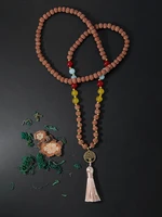 oaiite rudraksha bead necklace with tree of life pendant strand necklace