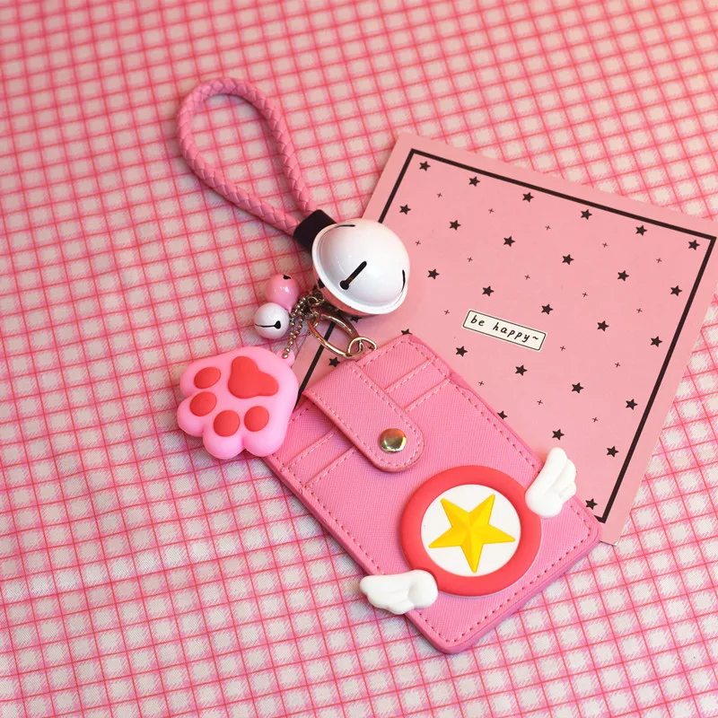 Мультфильм Card Captor Sakura аниме PU креативная для цепочек ключей сумок кулоны из
