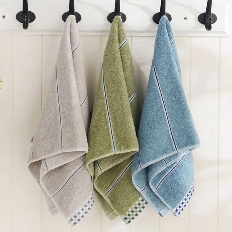 

Thick Hand Towel 1pcs 33x73cm Check Hand Towel Facial Care Bathroom Towel Sports Household Non-disposable Towel For Gym Running
