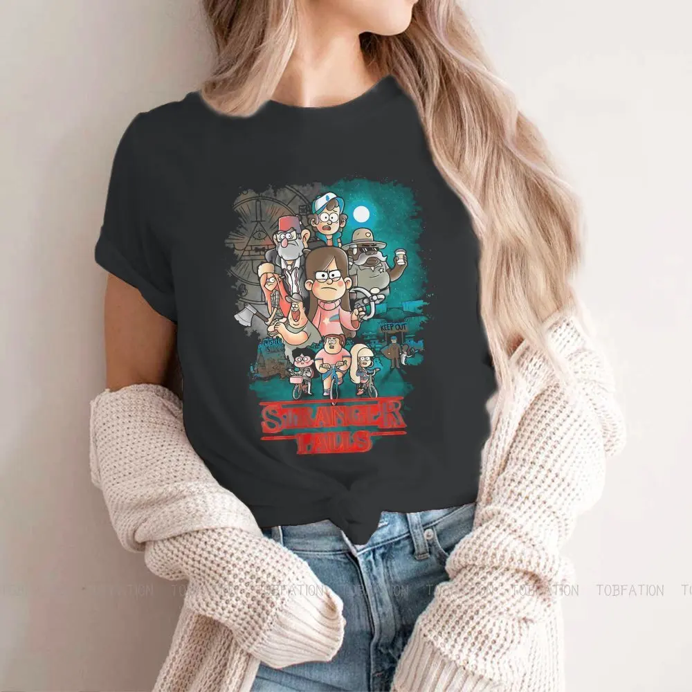 

Falls Women's T Shirt Stranger Things Joyce Jim Mike Eleven Ladies Tees Harajuku Cotton Tops Graphic Tshirt Oversized Hipster