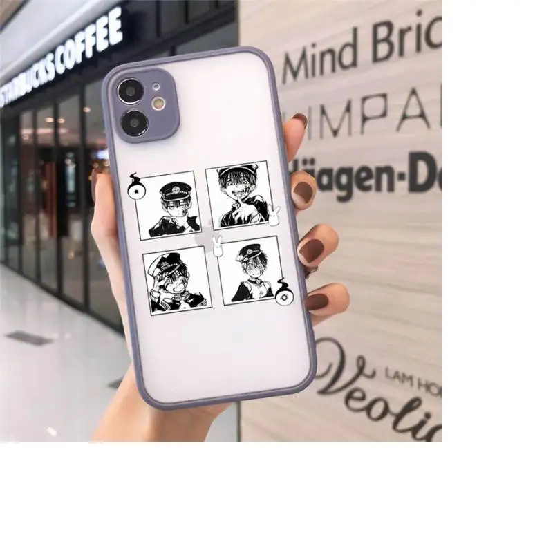 

Toilet Bound Hanako Kun Phone Case For iPhone 12 11 Mini Pro XR XS Max 7 8 Plus X Matte transparent Gray Cover